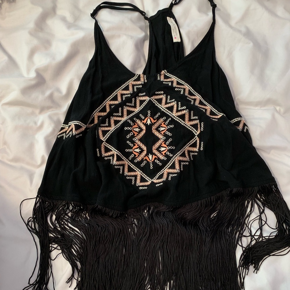 Cute crop top with fringe
